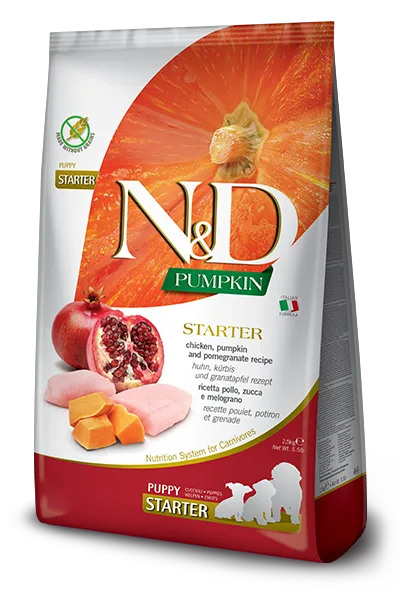 N&D Tahılsız Tavuk, Balkabağı & Nar Starter Puppy Mini Köpek Maması | %100 Orijinal & SKT Garantili
