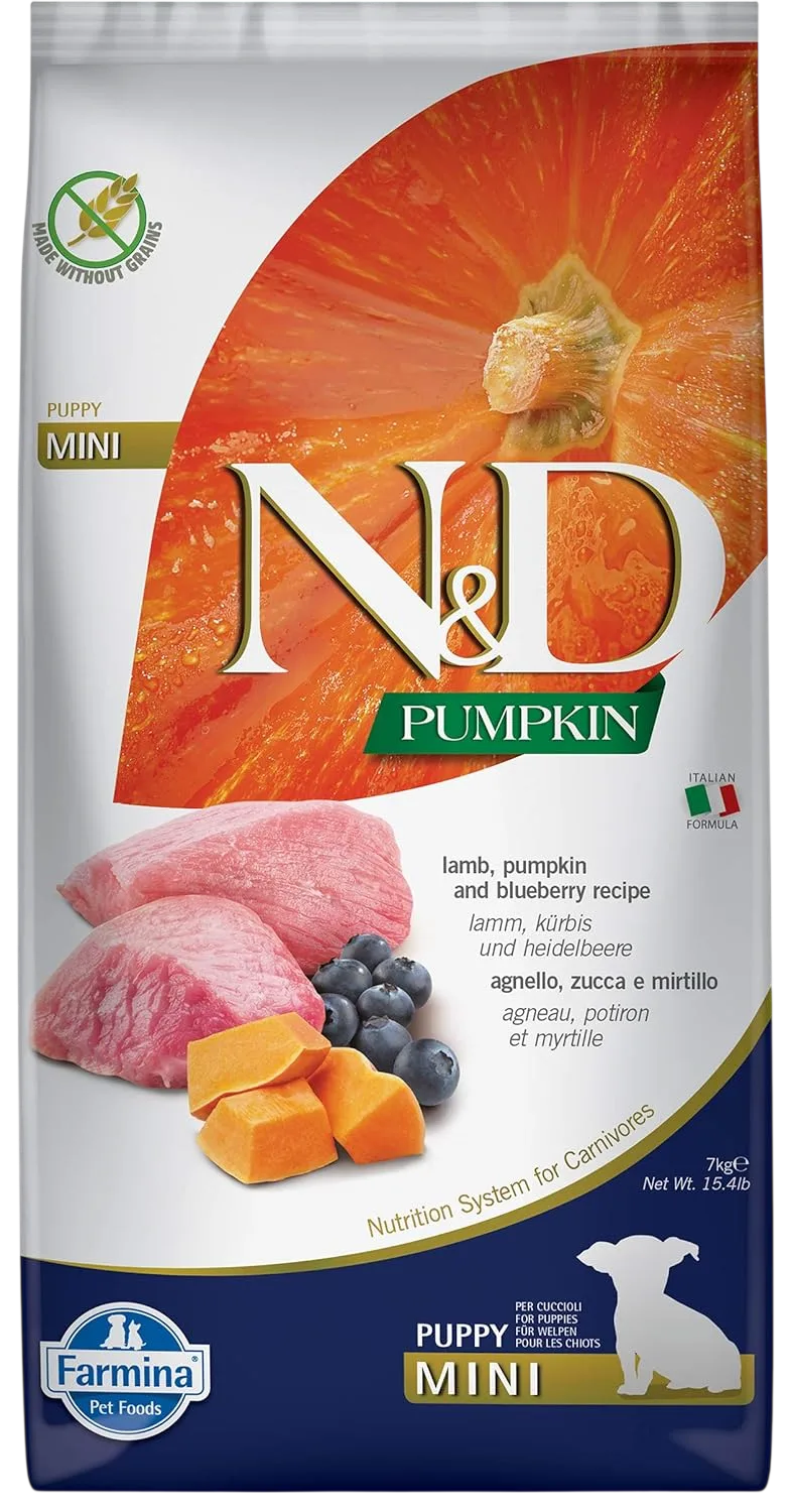 N&D Tahılsız Kuzu, Balkabağı & Yaban Mersini Puppy Mini Köpek Maması | %100 Orijinal & SKT Garantili
