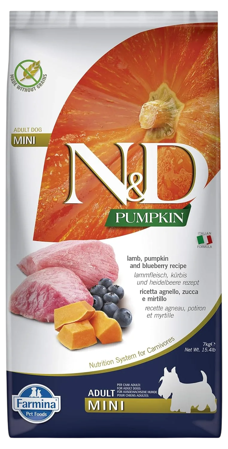 N&D Tahılsız Kuzu, Balkabağı & Yaban Mersini Adult Mini Köpek Maması | %100 Orijinal & SKT Garantili
