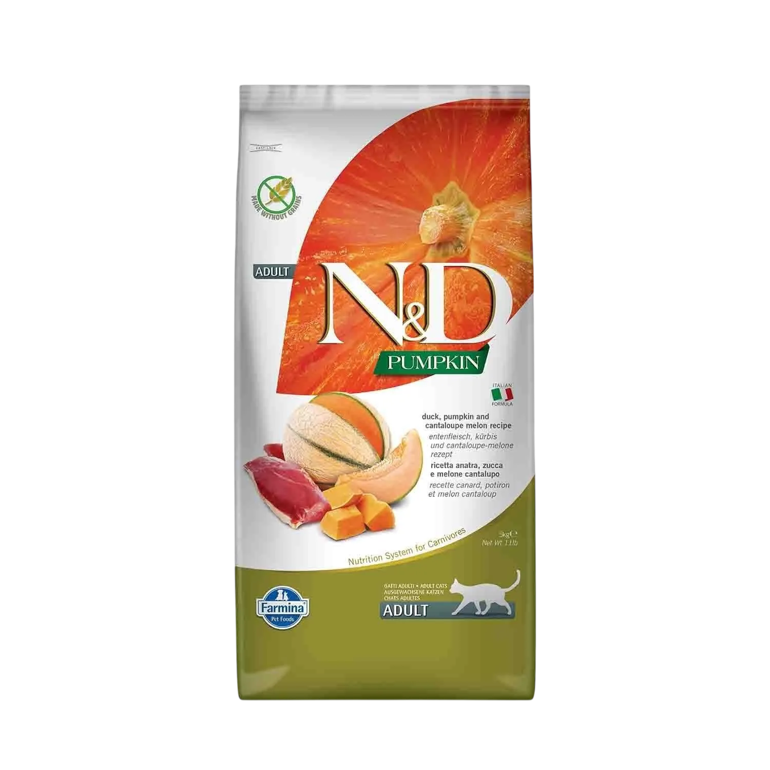 N&D Pumpkin Ördek, Balkabağı & Kavun Tahılsız Yetişkin Kedi Maması | %100 Orijinal & SKT Garantili