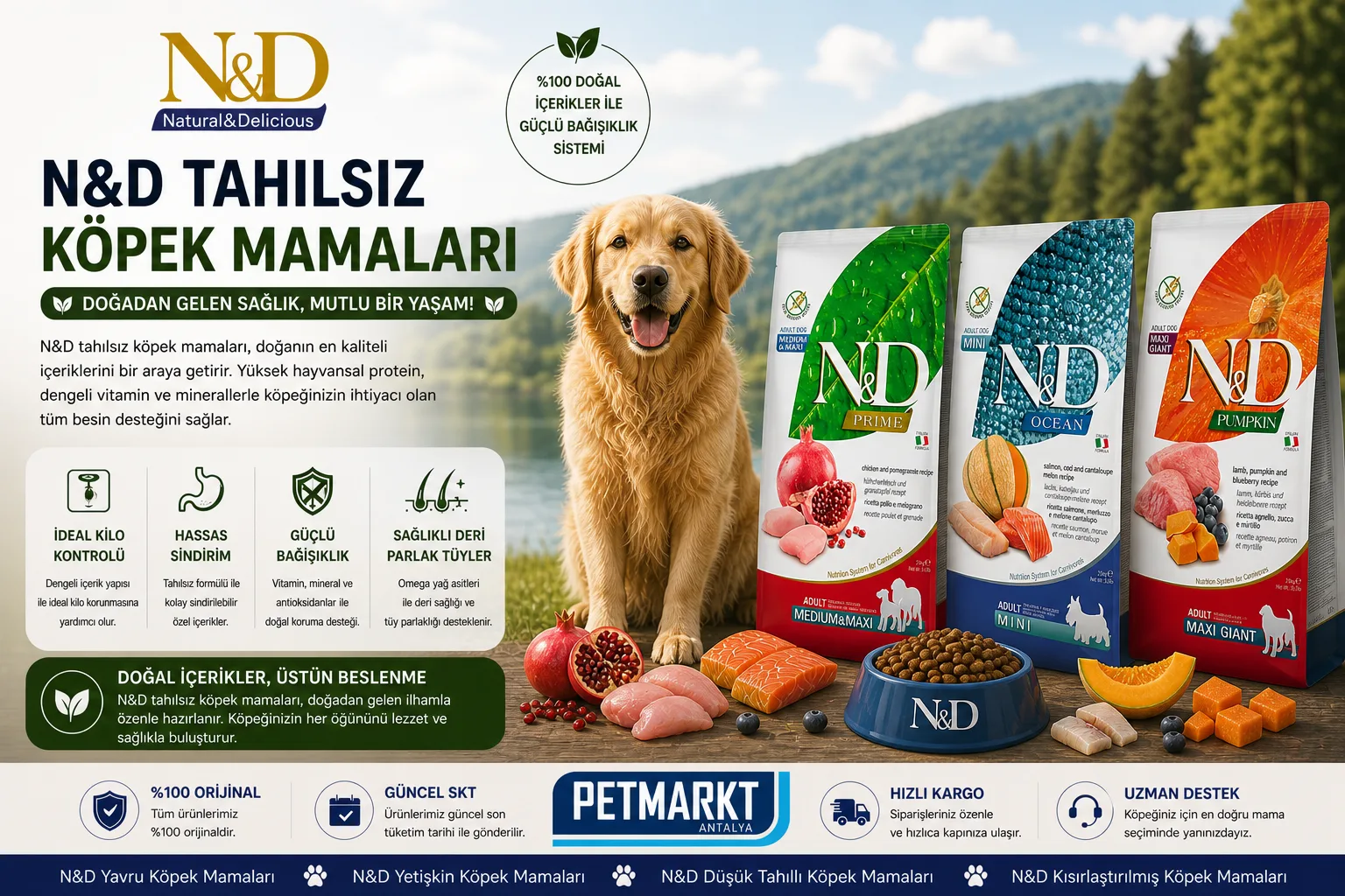 🐶 N&D Tahılsız Köpek Mamaları