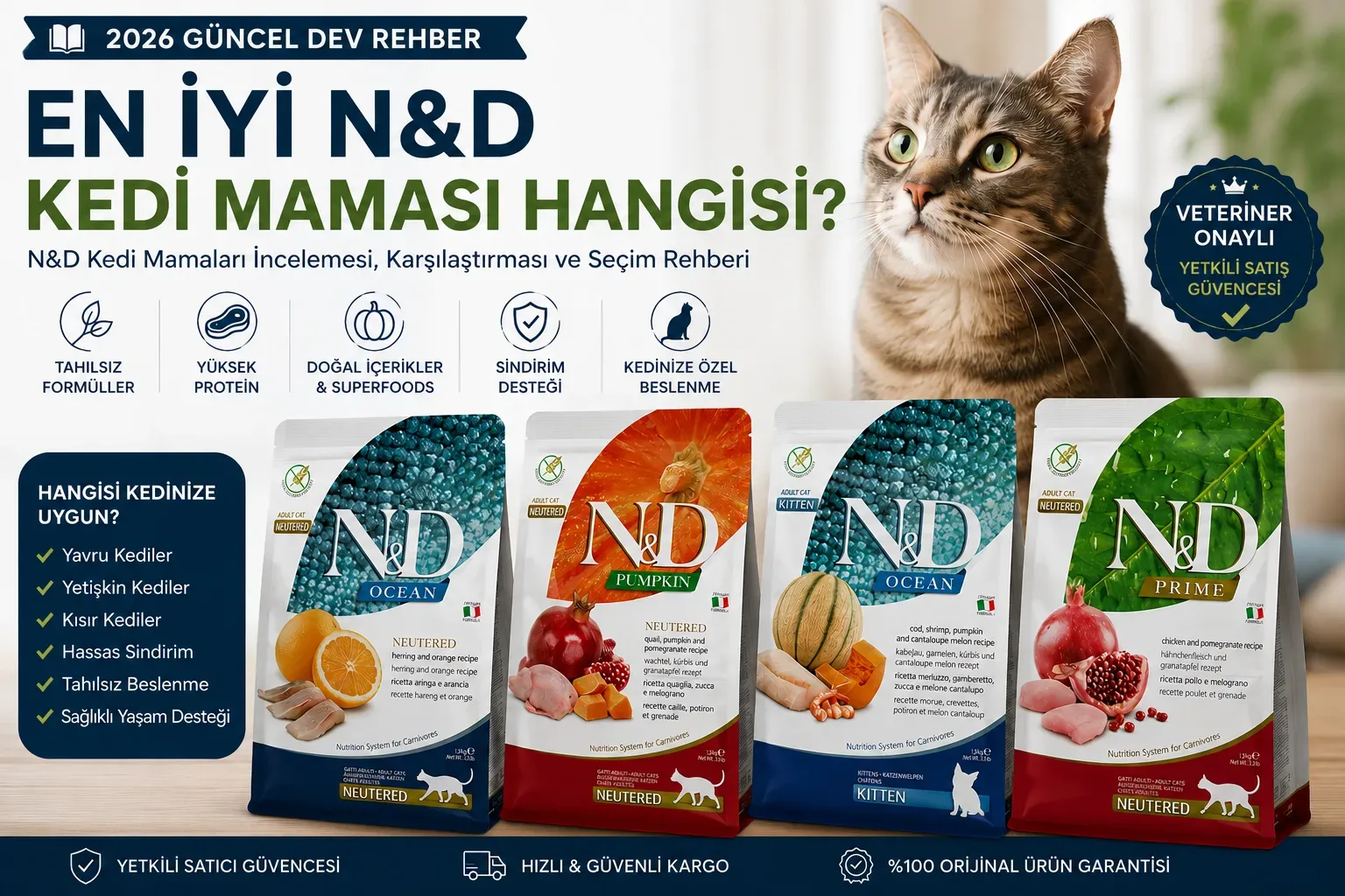 En İyi N&D Kedi Maması Hangisi? [2026 Güncel DEV Rehber]