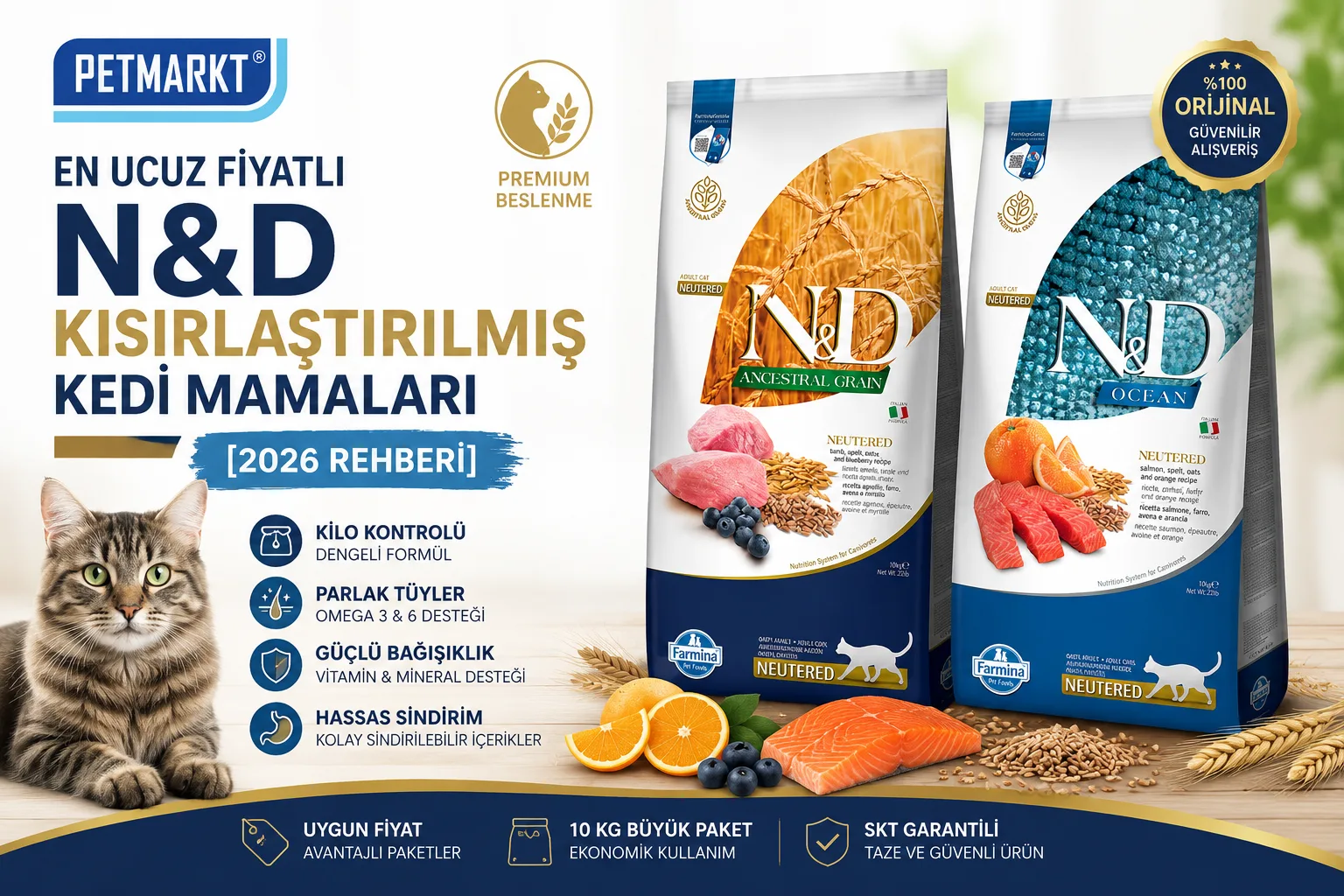 🐱 En Ucuz Fiyatlı N&D Kısırlaştırılmış Kedi Mamaları [2026 Rehberi]