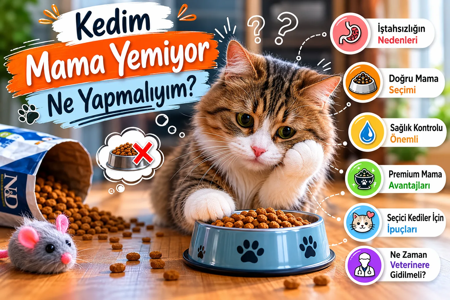 Kedim Mama Yemiyor Ne Yapmalıyım? [2026 Güncel DEV Rehber]